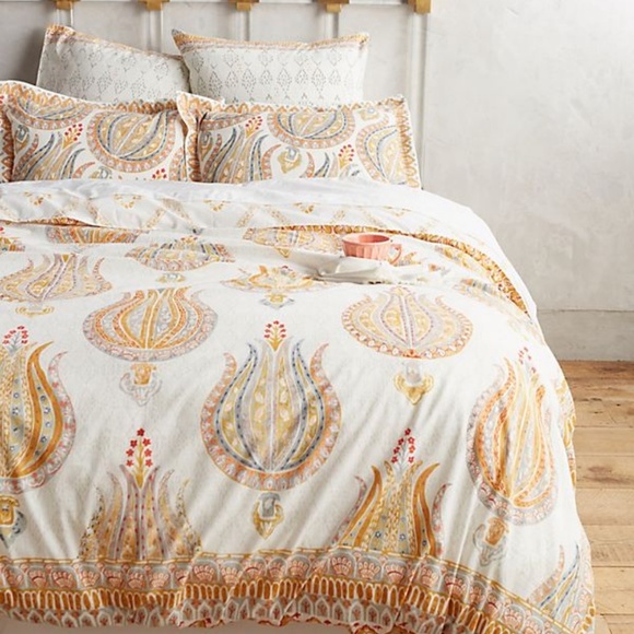 Anthropologie Bedding Sale Fortuna Duvet Cover Queen Nwt Poshmark